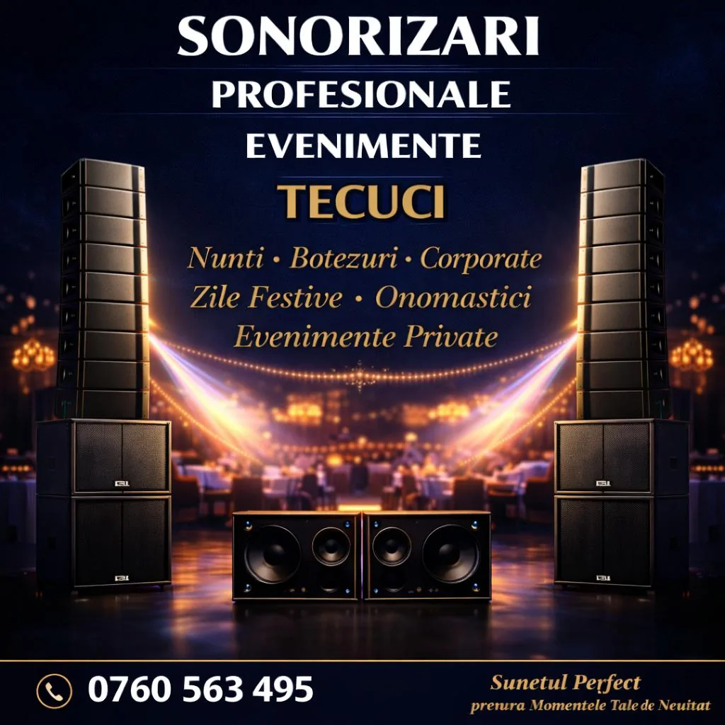 Banner sonorizări profesionale evenimente Tecuci